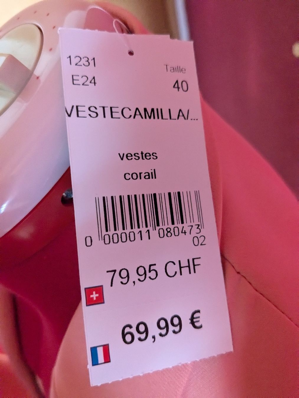 Completi & Tailleur: costume 2 pièces corail – Nuovo e nell'imballaggio originale da Vionnaz venduto da MarinaMGB 1