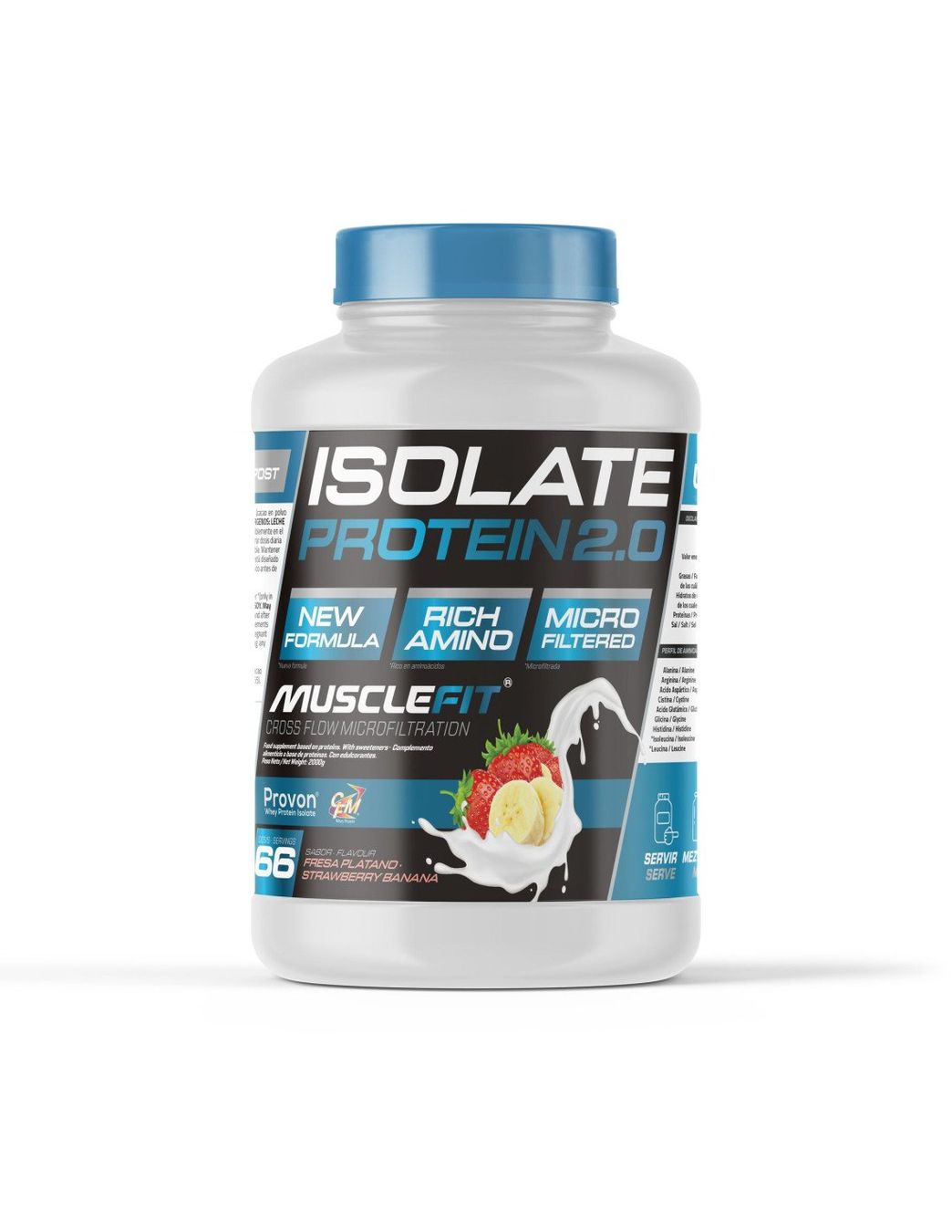 Cibi & Specialità: Isolate Protein 2.0 Musclefit Strawberry Banane – Nuovo e nell'imballaggio originale da Zürich venduto da MUSCLECULT.FIT