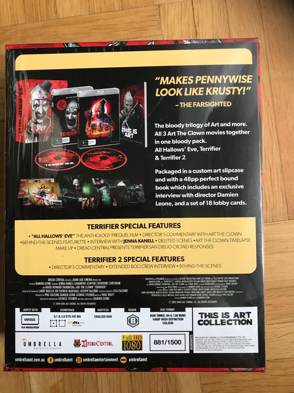 Alle DVDs: Terrifier, Terrifier 2 +Exclusive Slipcase +Book - Blu-ray – Neu (gemäss Beschreibung) aus Zürich von Malcom 6