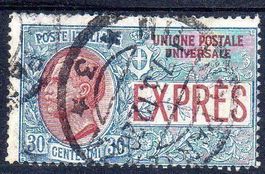 ITALIEN 1908 EXPRES 30 CENTESIMI VOLLSTEMPEL - CH1206