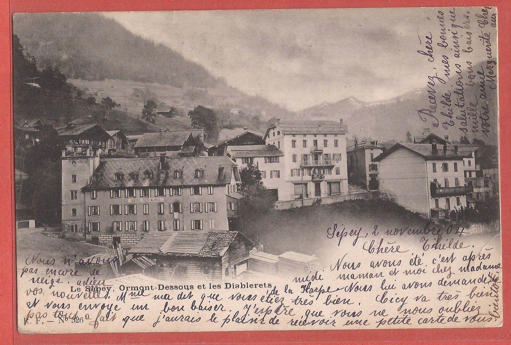 Cartes postales: Le Sépey - Ormont-Dessous et les Diablerets - 1904 – D'occasion à Fislisbach par Porano