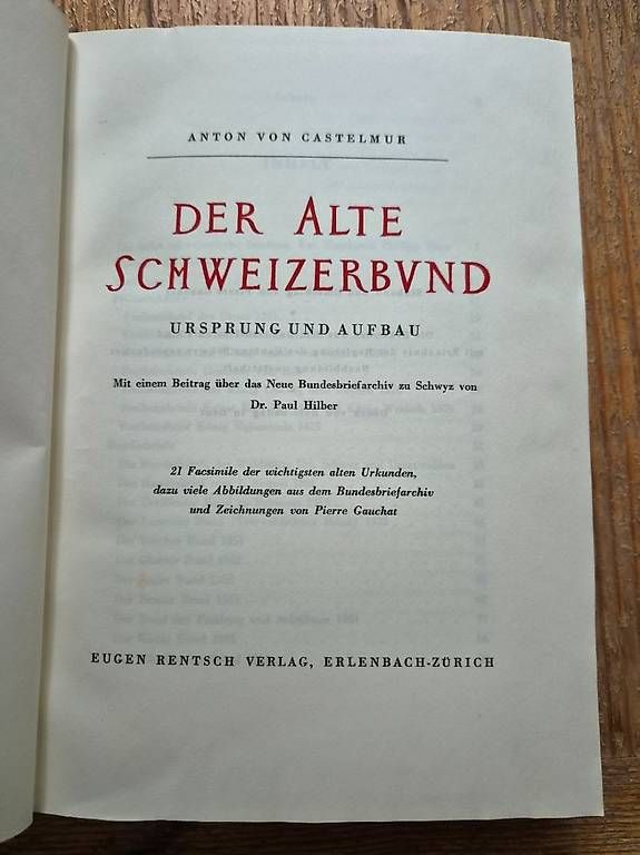Libri: Der alte Schweizerbund – Usato da Frick venduto da Connect9 2