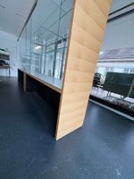 Grosse Glasvitrine Umrahmt aus Eichenholz