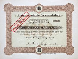 Deutsche Fensterglas-AG, Berlin - 1922