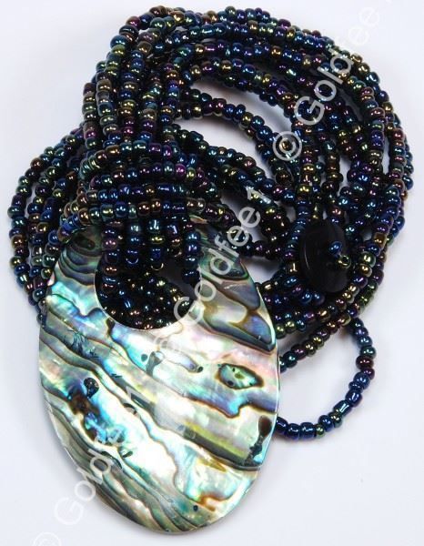 Catenine: Multicolor Paua Shell Anhänger – Nuovo e nell'imballaggio originale da Oberglatt ZH venduto da Goldfee1