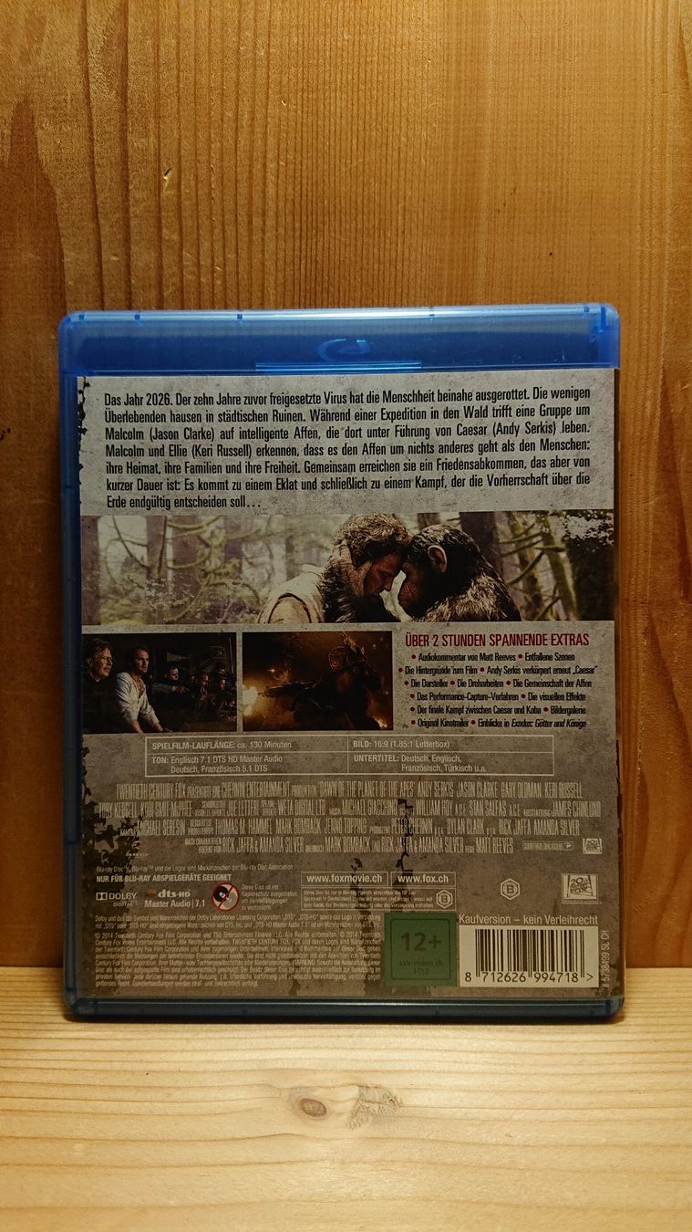 Tutti i DVDs: PLANET DER AFFEN REVOLUTION Blu-Ray – Usato da Wilderswil venduto da Exebub 1