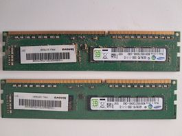 2 x 4 GB ECC un-registered Samsung DDR3 (8 GB gesamt)