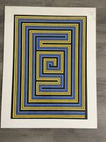Original Bild, gelb-blau,modern!