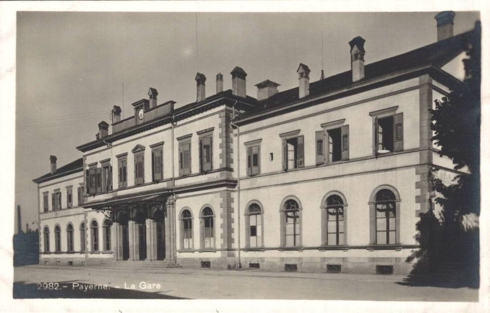 La gare, Payerne, Fotokarte, Bahnhof, Kaufen auf Ricardo