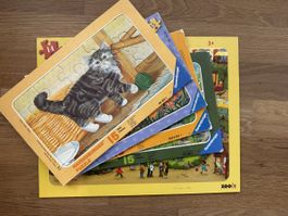 5 Ravensburger Puzzle ab 3 Jahren gebraucht Tiere Zoo ZH