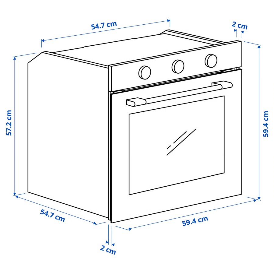 Ikea Fours: IKEA Einbauumluftbackofen schwarz 9 Monate alt – D'occasion à Gwatt (Thun) par Thuner1985 3