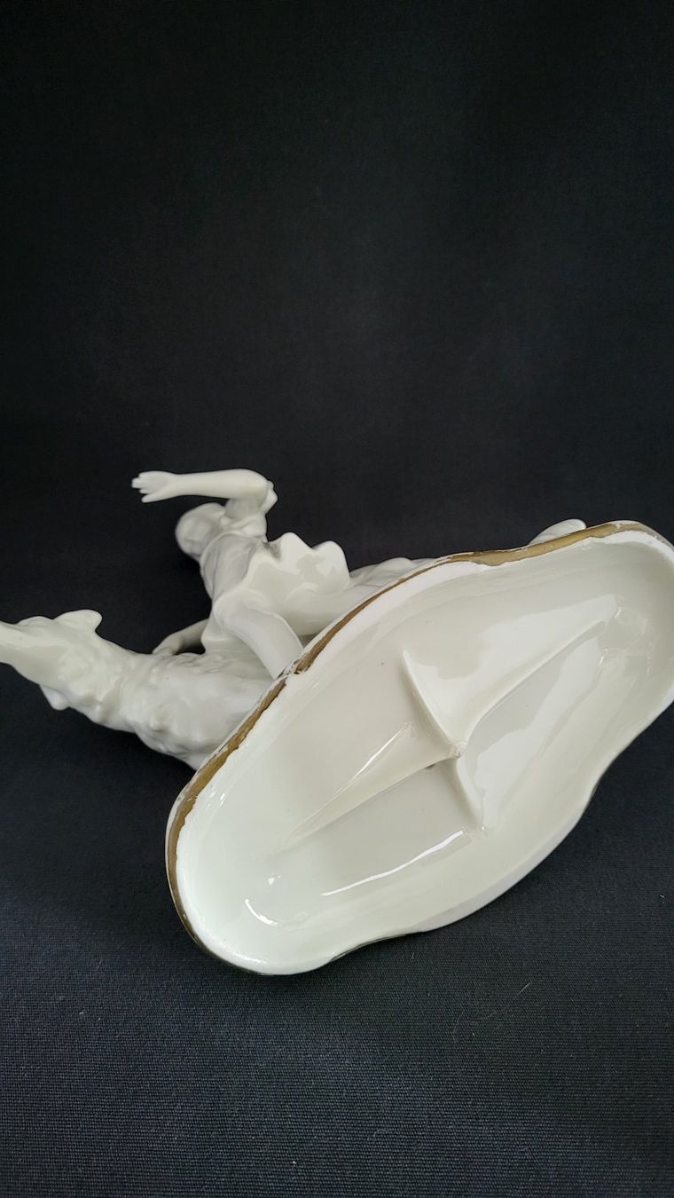 Statuette: Art Deco-Figur DAME MIT WINDHUND – Usato da Basel venduto da spinne02 8