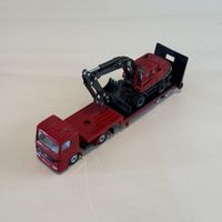 Siku camion Mercedes porte-engins + Volvo EW160C