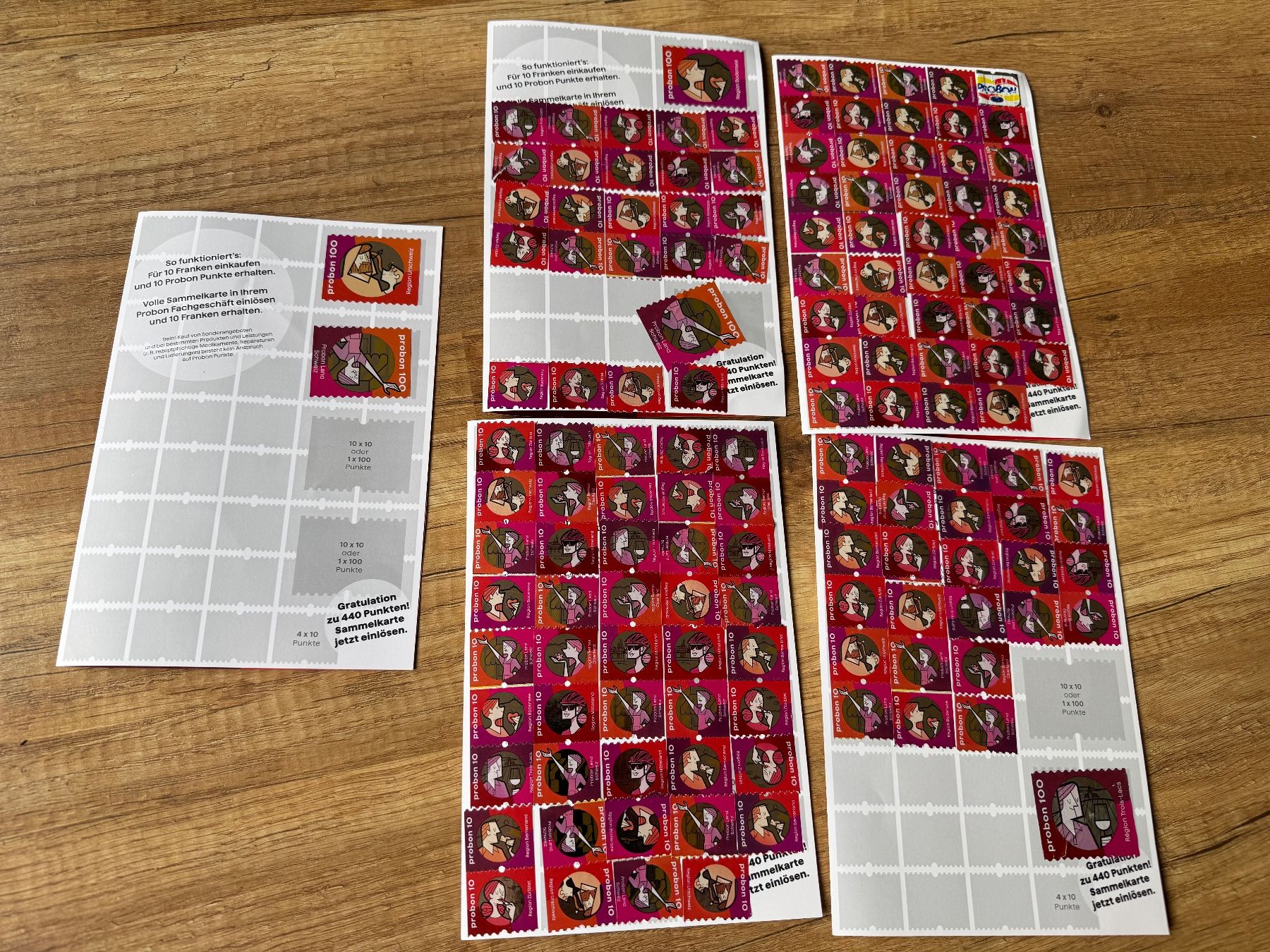 Sammelmarken & -punkte: 188 x 10 Probon Sammelmarken – Neu (gemäss Beschreibung) aus Meiringen von Stuffandmore