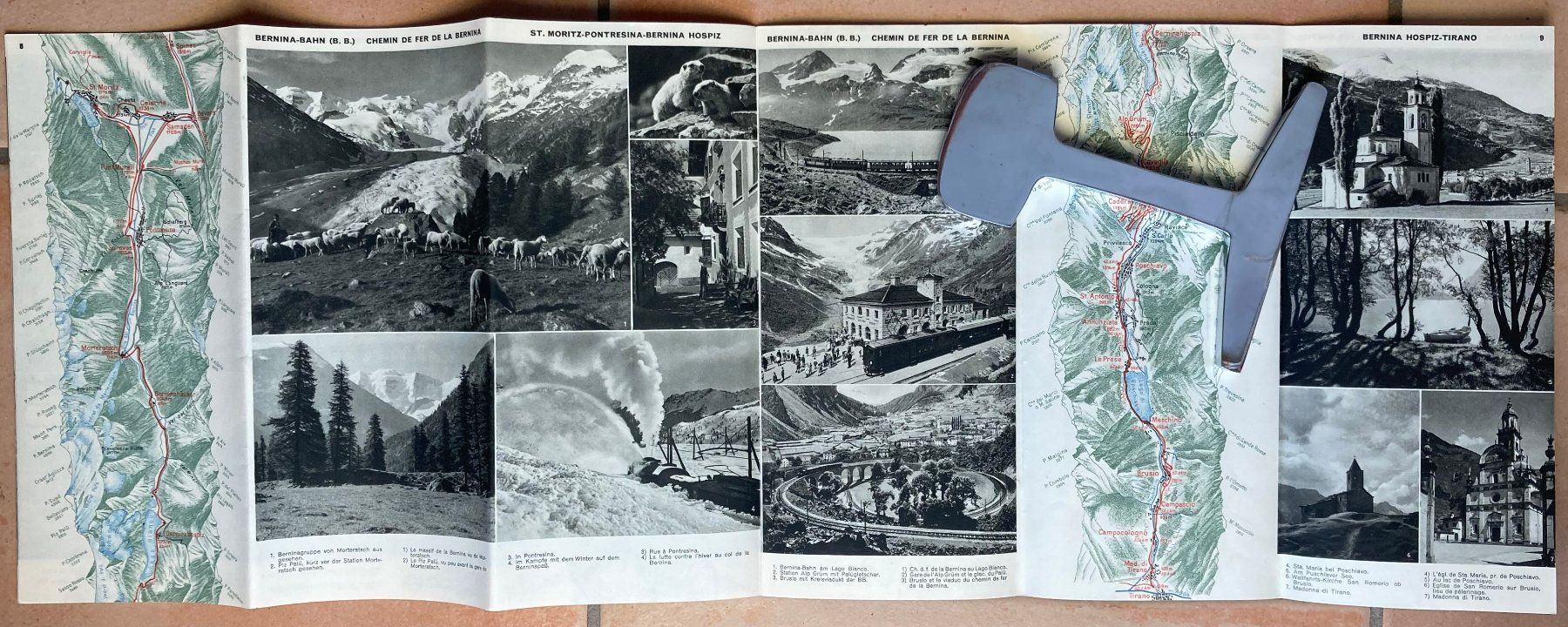 Documenti: Mit den Rhätischen Bahnen durch Graubünden - ca 1930 – Usato da Versoix venduto da Decapod 6