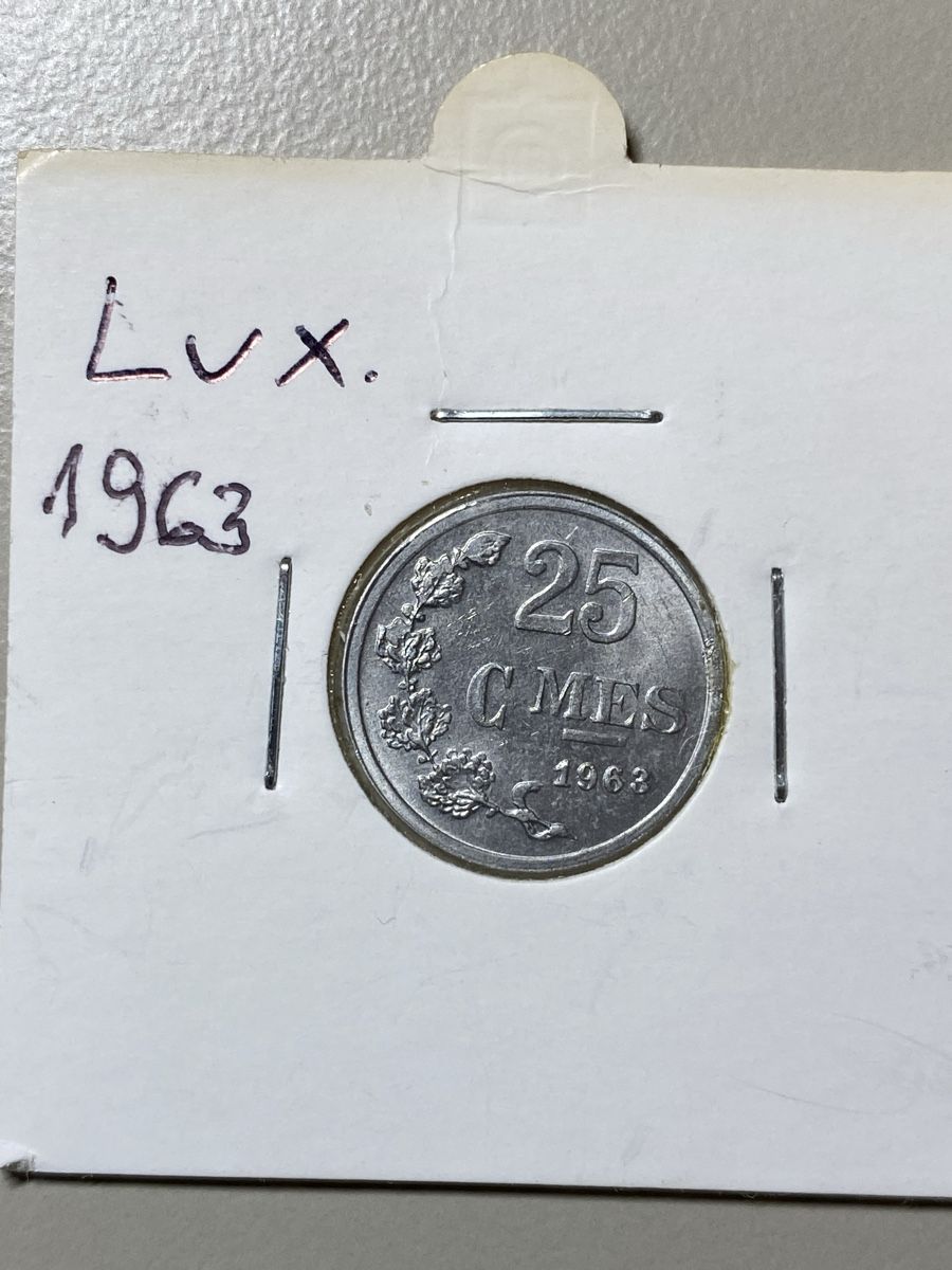Tutti le monete: Luxembourg - 25 centimes - 1963 – Usato da Payerne venduto da Mike1682