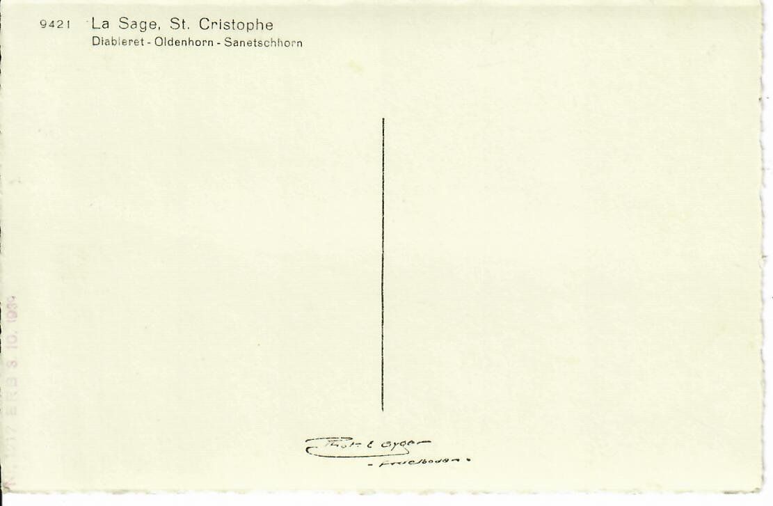 Cartoline postali: La Sage, St. Cristophe – Usato da Hochdorf venduto da Ziegel-16 1