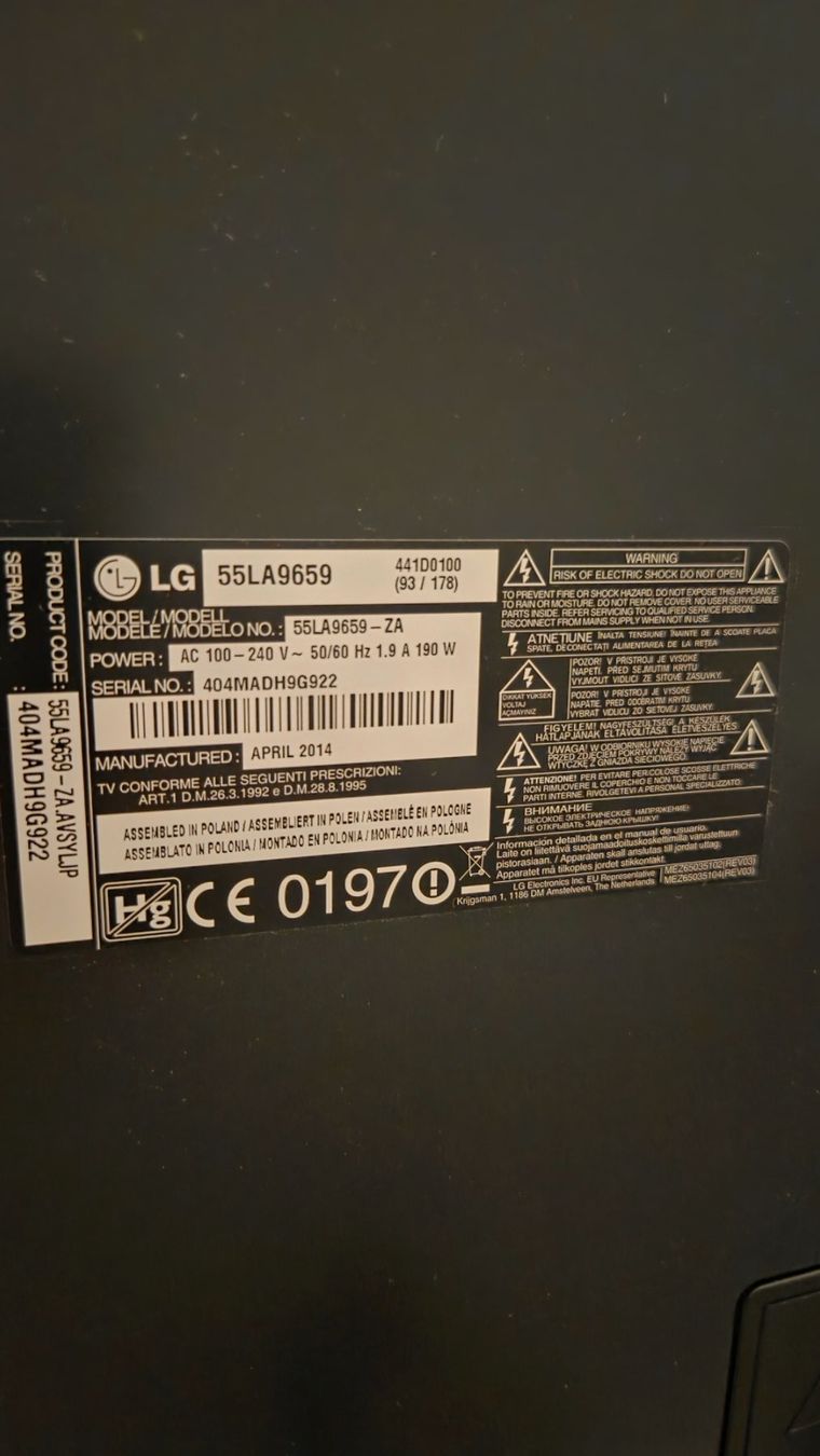 LG Televisori: LG 55LA9659 UHD 55" – Usato da Glattbrugg venduto da non_tdp9 2