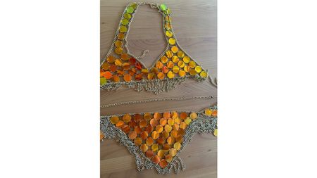 Glitzerndes Set mit Pailletten, Gold