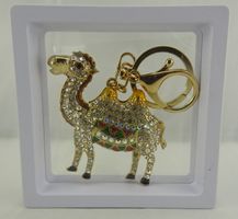Schlüsselanhänger - KAMEL mit Glitzersteinen - Neu