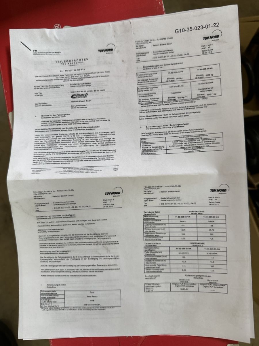 Ford Tutti pezzi di ricambio auto: Eibach Pro-Kit E10-35-023-04-22 Ford Focus mk3 – Nuovo (secondo la descrizione) da Reconvilier venduto da aythecK 3