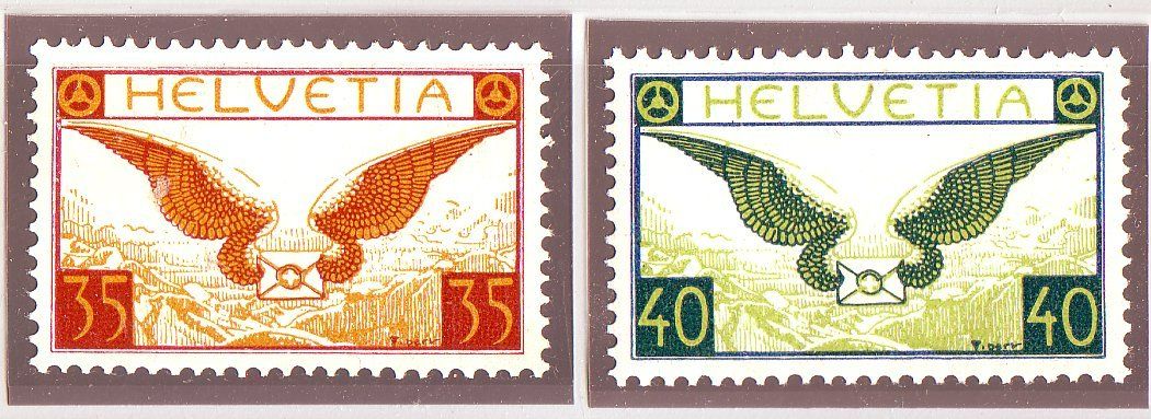 Alle Briefmarken: Flugpost 1933 – Gebraucht aus Brittnau von trouvaille02