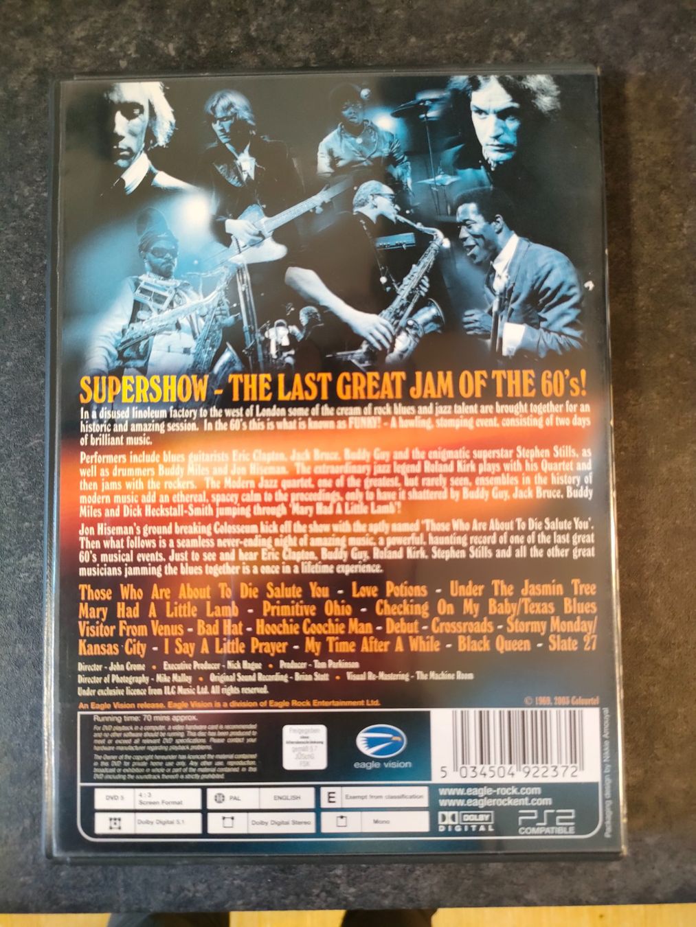 Tutti i DVDs: Musik DVD: SUPERSHOW  BUDDY GUY  ERIC CLAPTON  JACK BRUCE .. – Usato da Rheineck venduto da simfu 1