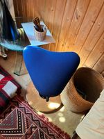 STOKKE Varier Move Hocker  blau Holzfuss neuwertig