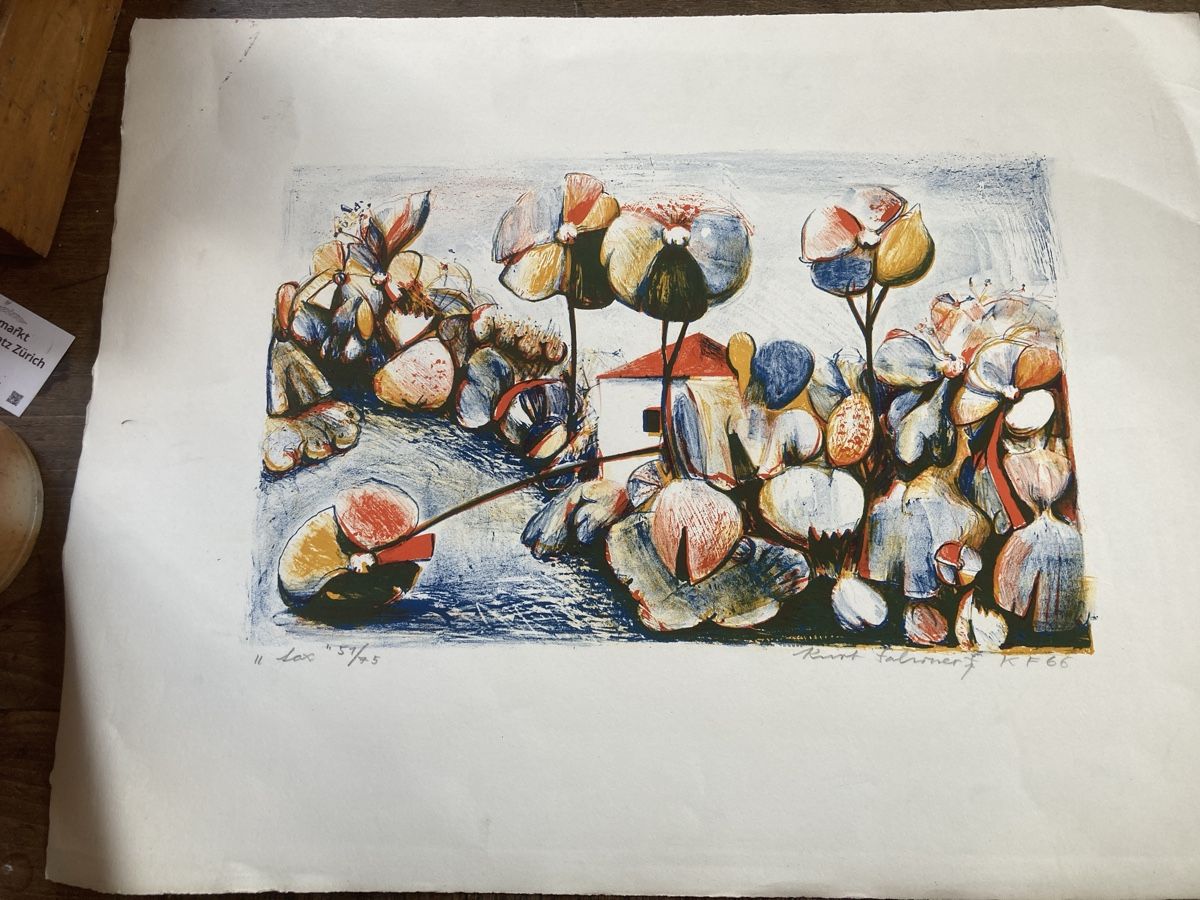 Arts picturaux & lithographies: Fahrner Kurt, sig./num. Litho 1966 – D'occasion à Zürich par Mueschelmau