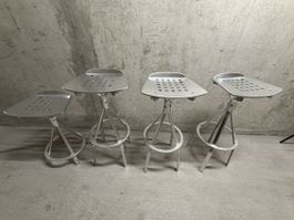 4 Barhocker Indecasa Aluminium gebraucht guter Zustand