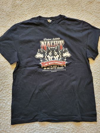 Schwarzes T-Shirt "Seine letzte Nacht" XXL
