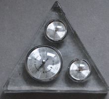 Antike Wetterstation - Glas / Station météorologique - verre