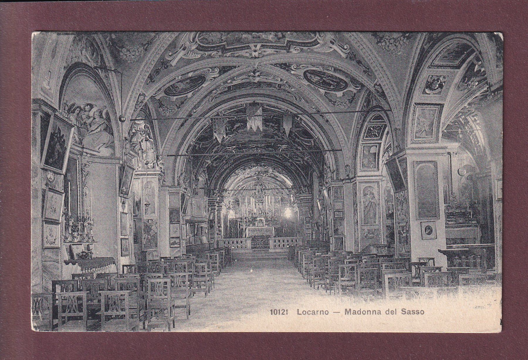Cartoline postali: LOCARNO - Madonna del Sasso - Interno – Usato da Pully venduto da nicecards