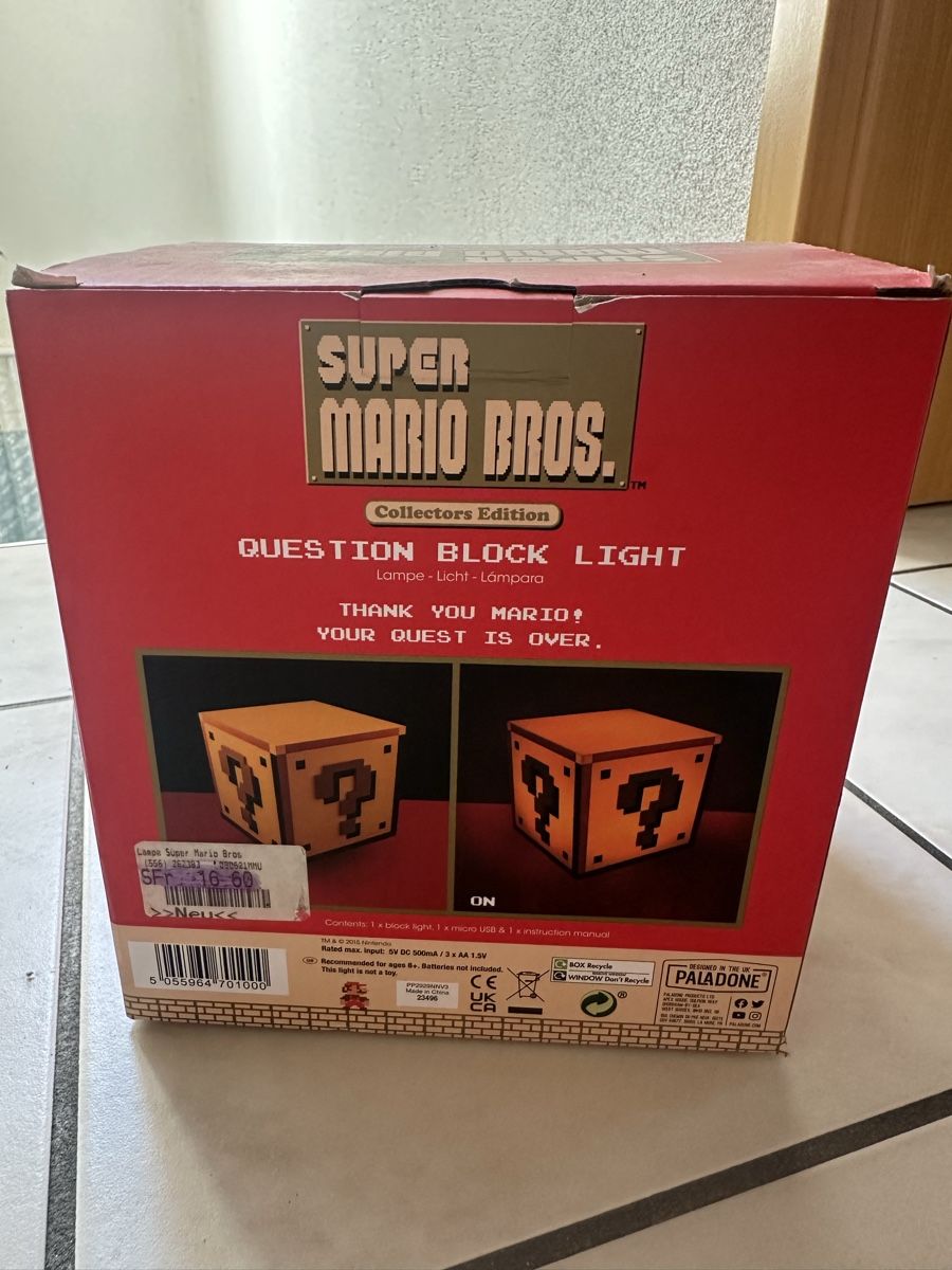 Lampen: Super Mario Bros Question Block Light Collectors Edition – Gebraucht aus Neuenkirch von ali_5pxg 5