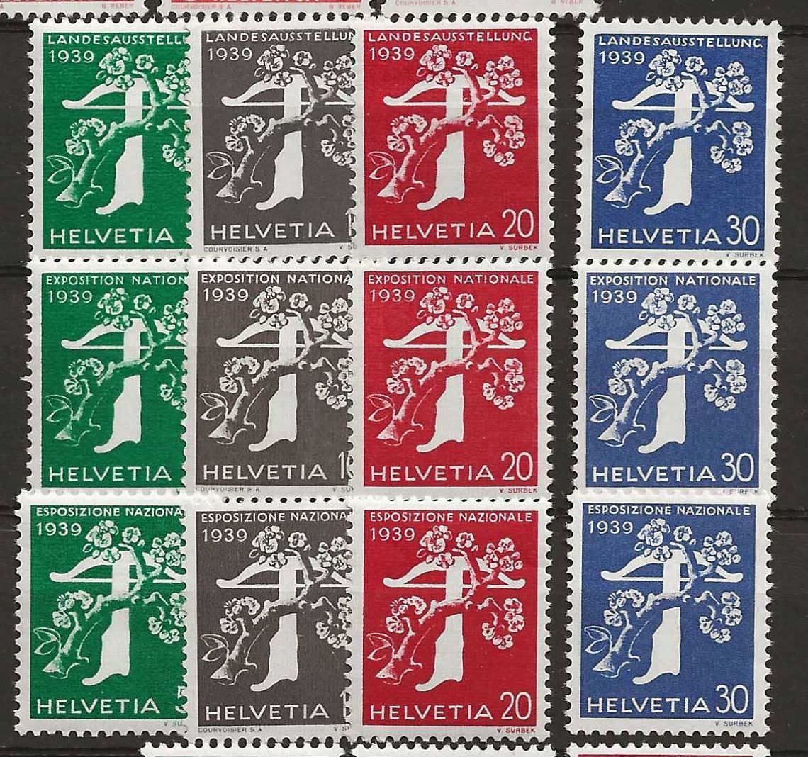 Tutti i francobolli: CH228 - Expo 39 228-239 ** – Usato da Trélex venduto da Phil_Albert
