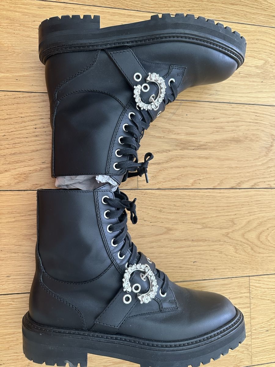 Jimmy Choo Scarpe da donna: Jimmy Choo leather combat boots size 38.5 – Nuovo (secondo la descrizione) da Geneve venduto da iri_dr5s 5