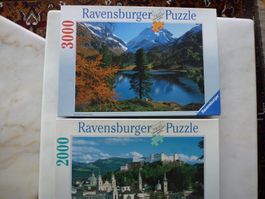 Ravensburger Puzzle Set 2000 und 3000 Teile gebraucht