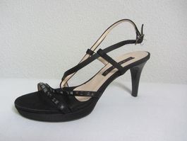 ALBANO - Leder Sandalette schwarz