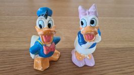 Vintage Disney Donald & Daisy Duck Figuren 80er Jahre