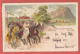 St. Gallen - Kultur-Historischer Festzug Mai 1899 - Litho