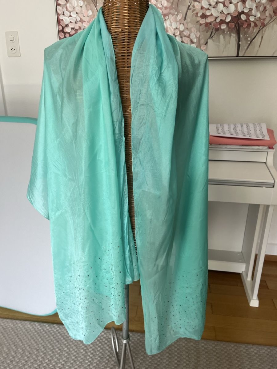 Foulards, Tücher & Schals: Tuch mit Paillettrn, türkis, gross – Gebraucht aus Solothurn von Bobesch08