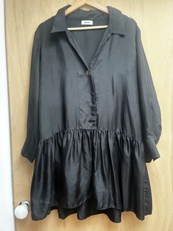 Sandro black silk dress size 36