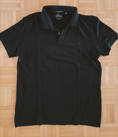 Schwarzes S.Oliver Poloshirt Grösse L, Regular Fit