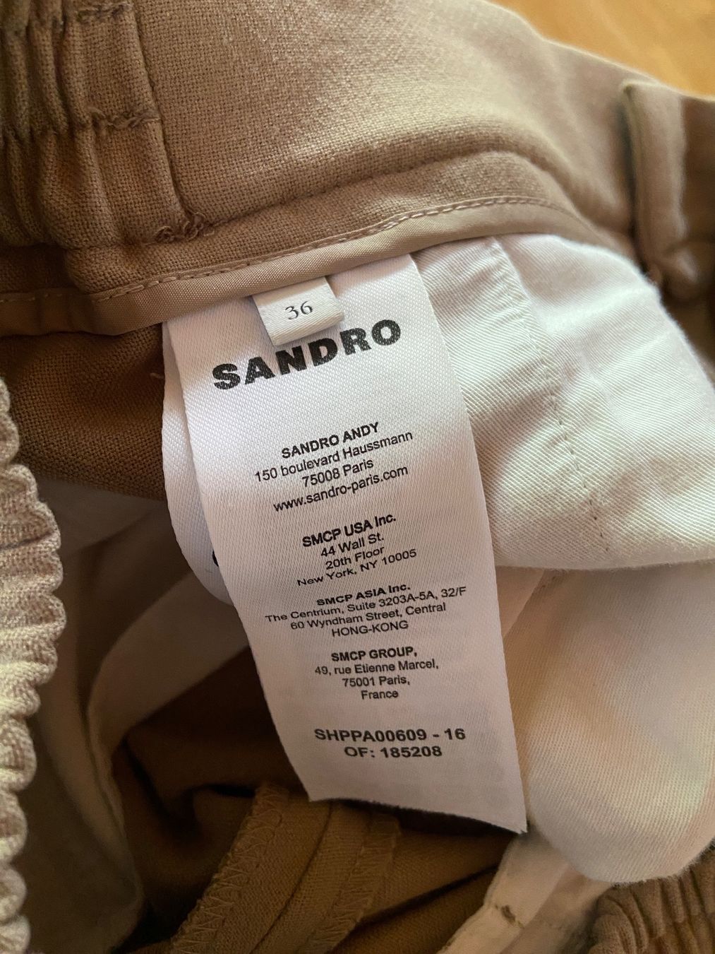 Sandro Pantaloni: SANDRO Men's Jersey Trousers Pants Beige Stretch – Usato da Münchenstein venduto da B771 7