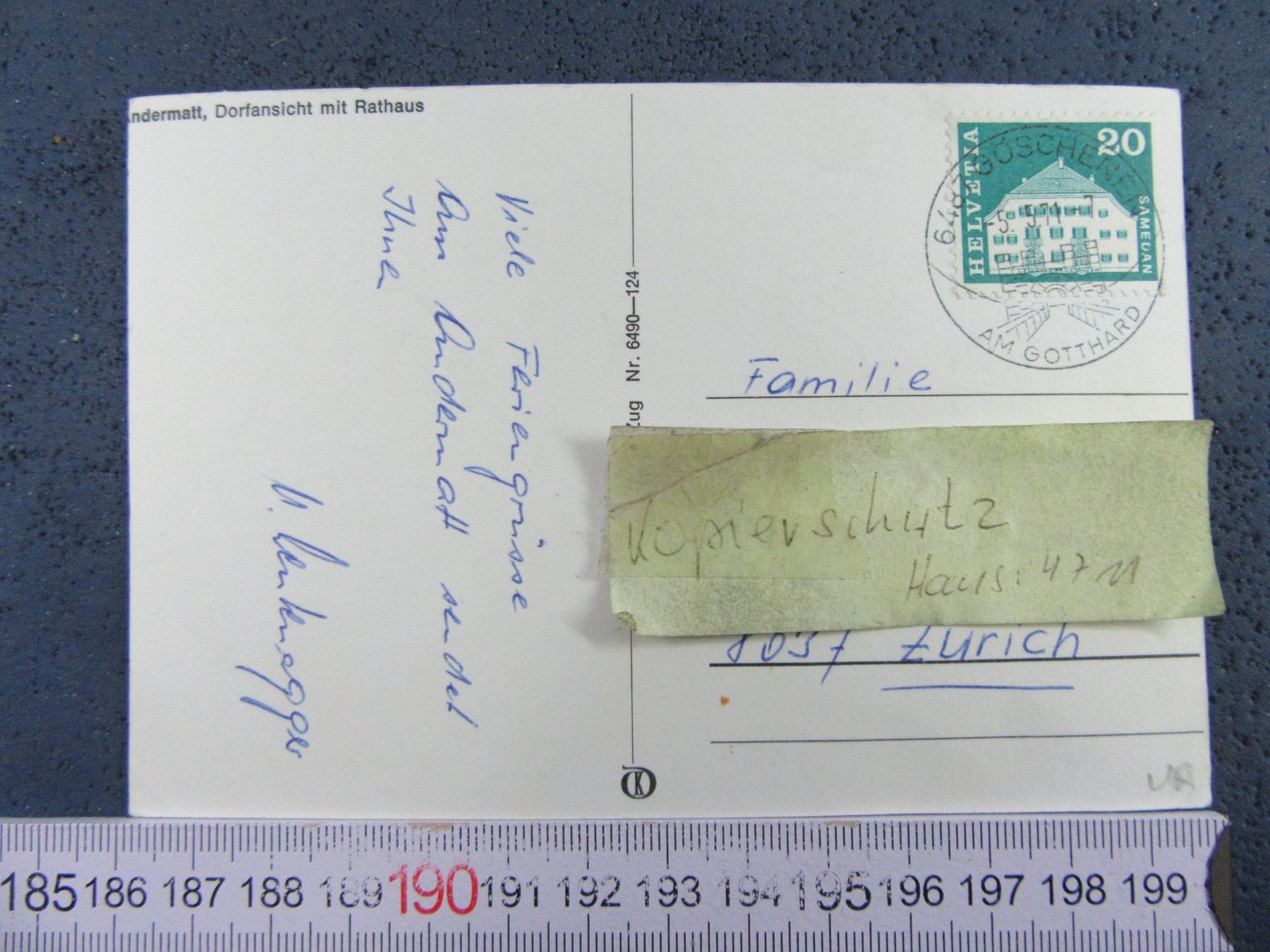 Cartes postales: ANDERMATT DORFANSICHT MIT RATHAUS URI AK BUG – D'occasion à Ettingen par Hausi4711 2