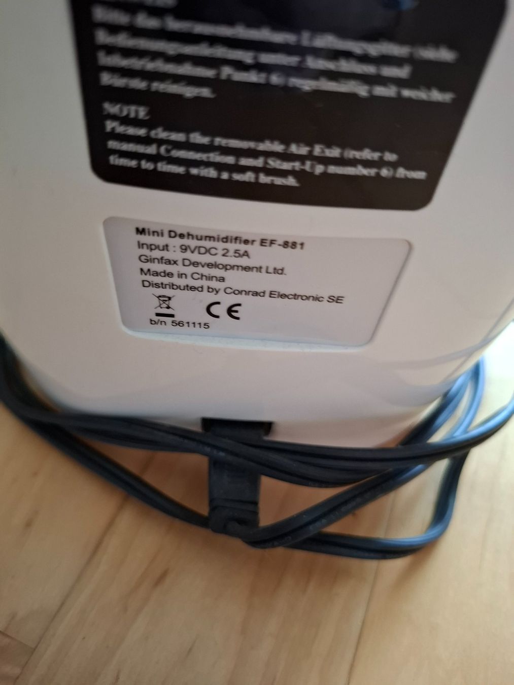Luftentfeuchter: Luftentfeuchter EF-881 – Gebraucht aus Emmenbrücke von hirschli62 2