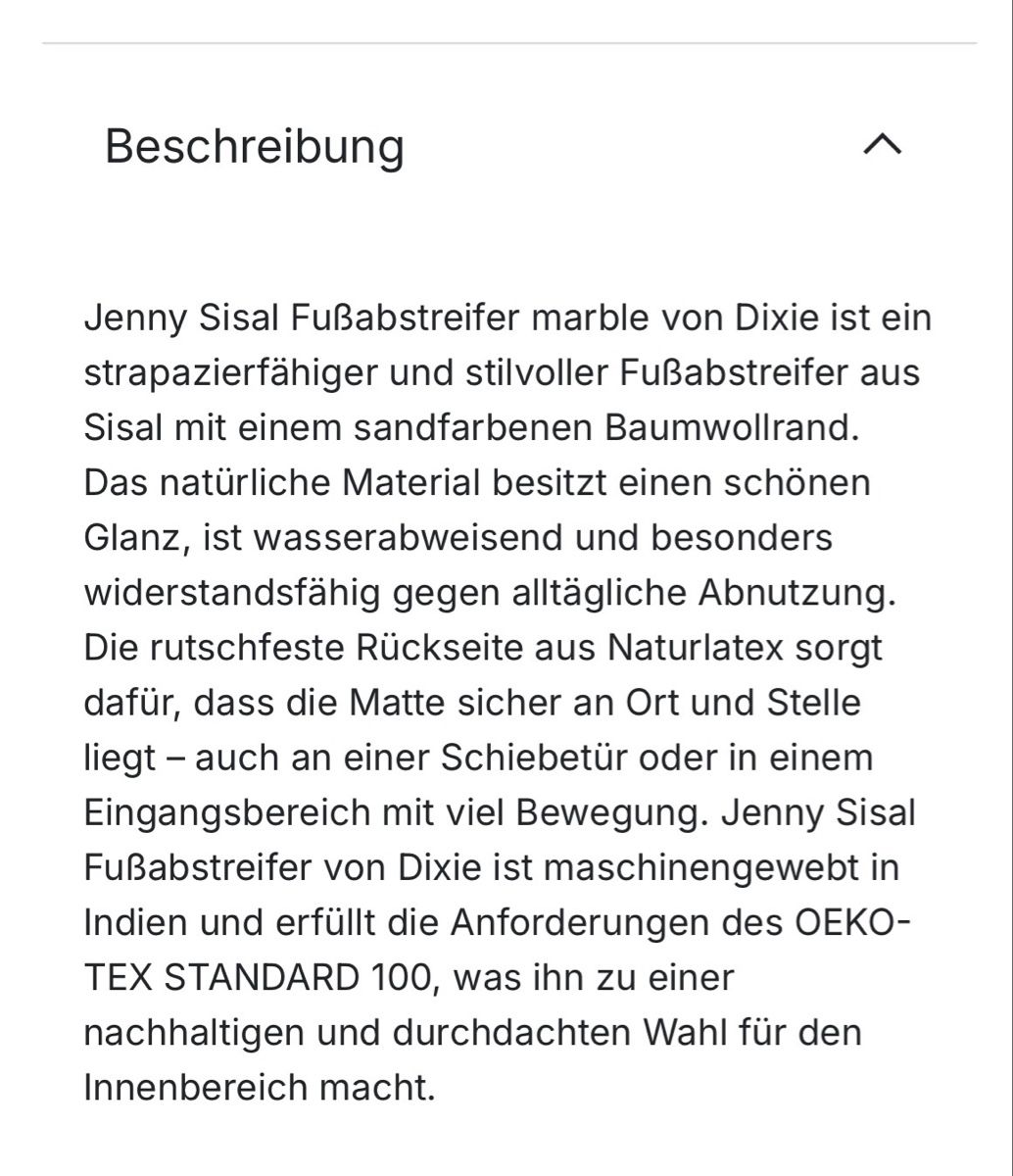 Teppiche: Fussmatte Sisal NEU – Neu und originalverpackt aus Zürich von ZH2hand 2