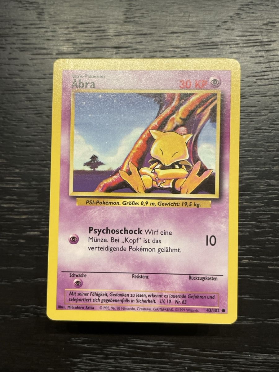 Pokémon Carte collezionabili: Abra Pokemon base basis 43/102 – Usato da Hugelshofen venduto da Suimosa
