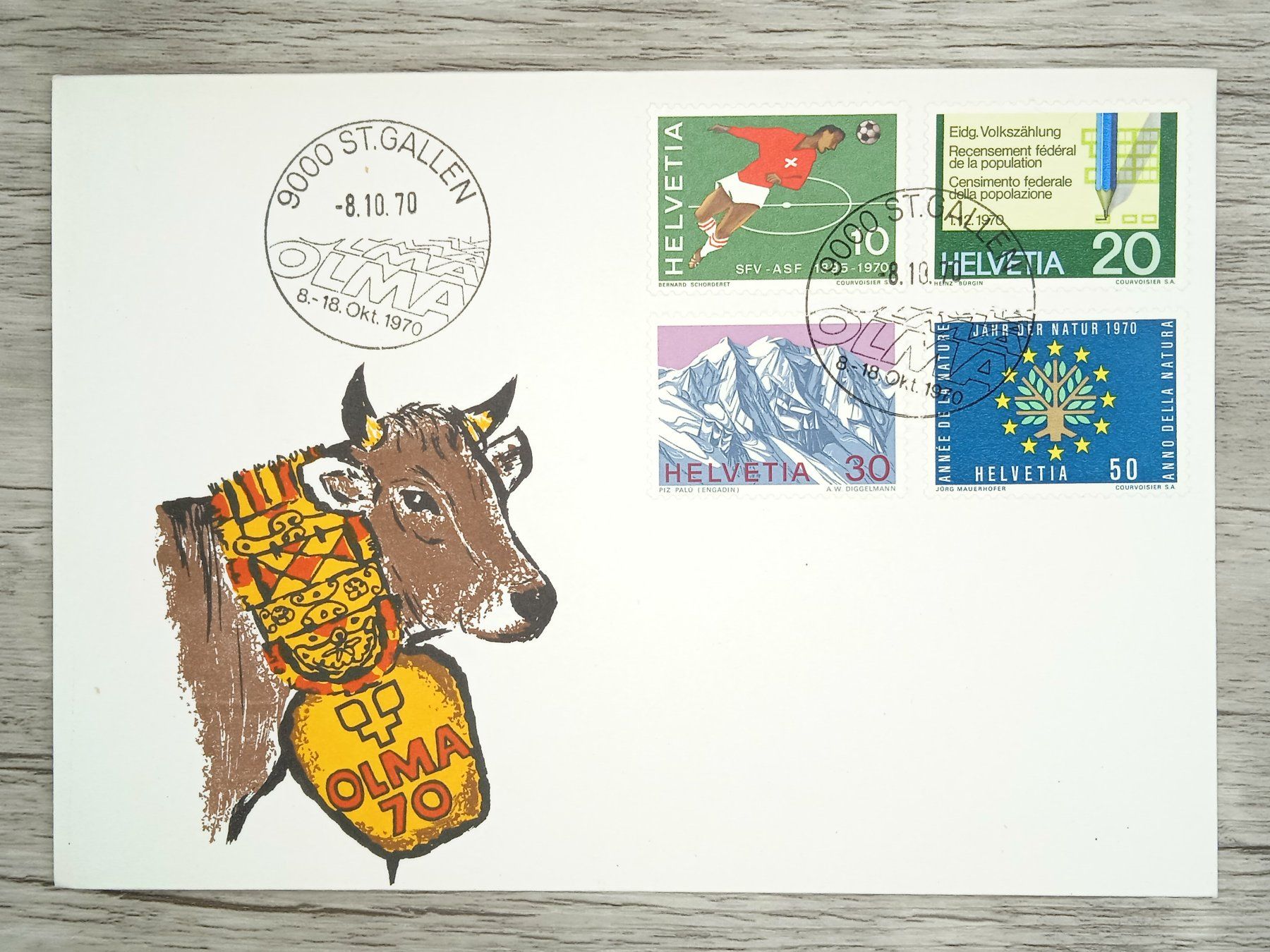 Tutti i francobolli: TR82 Enveloppe + Timbre Suisse 1970 – Usato da Cousset venduto da Patrick_Collections
