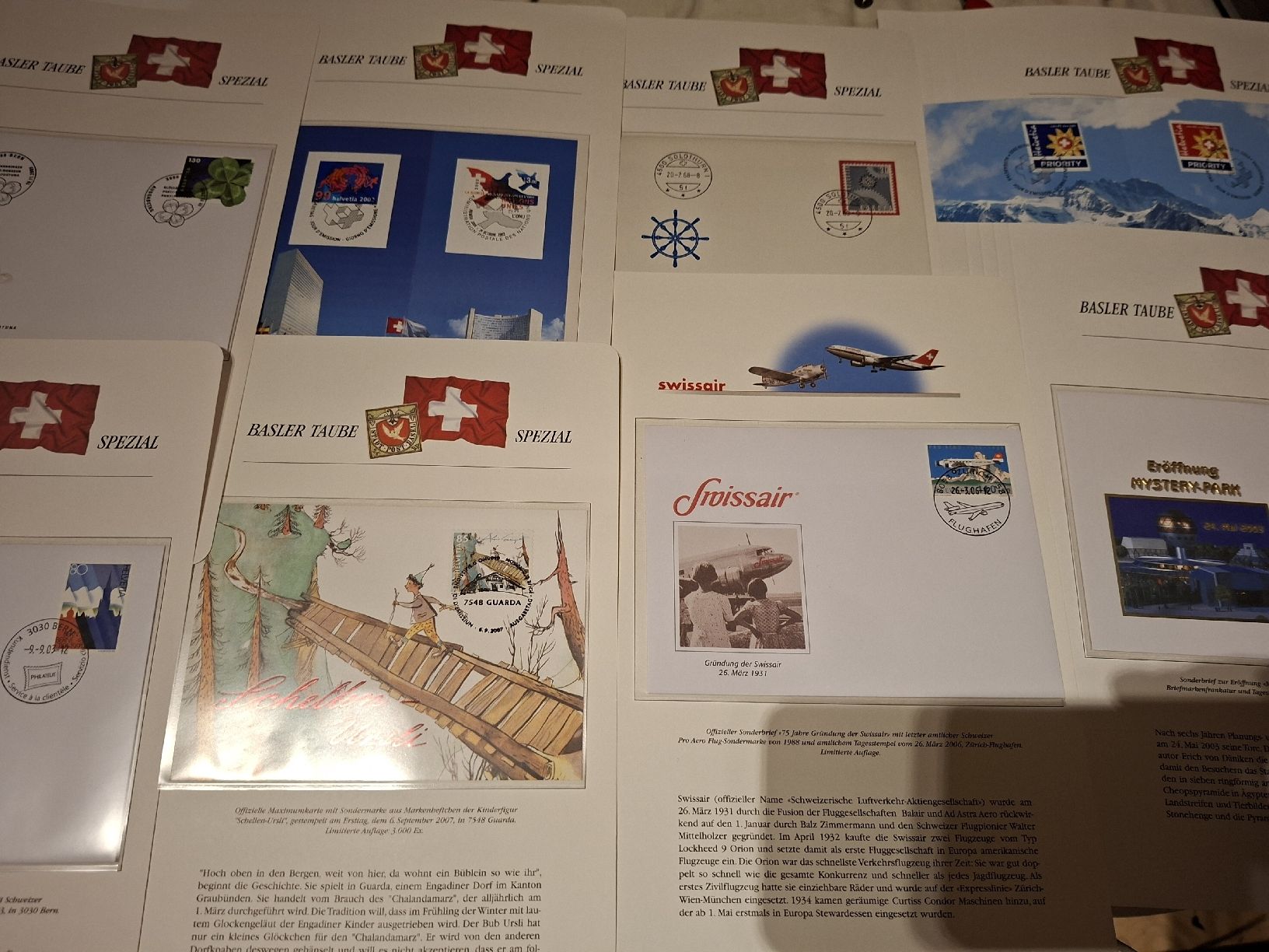 Alle Briefmarken: Div. Sammelseiten Baslertaube Spezial  – Gebraucht aus Balgach von SIMEON27